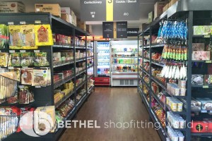 Korean Grocery Shop Shelving Outrigger Rack 1