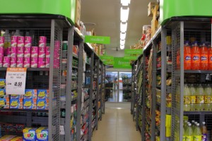 FoodWorks Supermarket Outrigger Shelving Fixtures 1