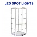 LED Corner Glass Display Showcases Cabinet