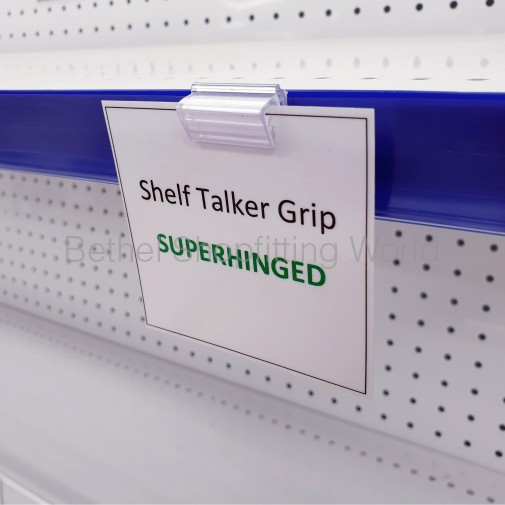 Shelf Talker Grip Clear Clips (pack of 100)