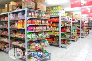 Indian Grocery Supermarket Shopfitting Shelving 11